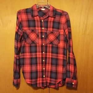 Plaid button down shirt